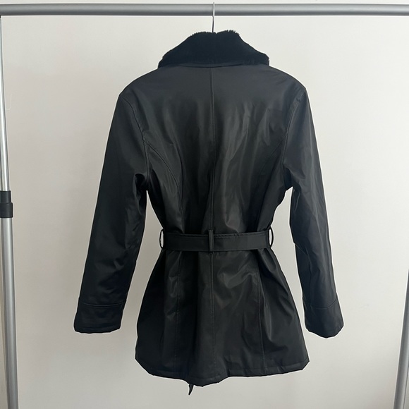 ACTUELLE Prêt à Porter Black Trench Coat - Picture 7 of 10
